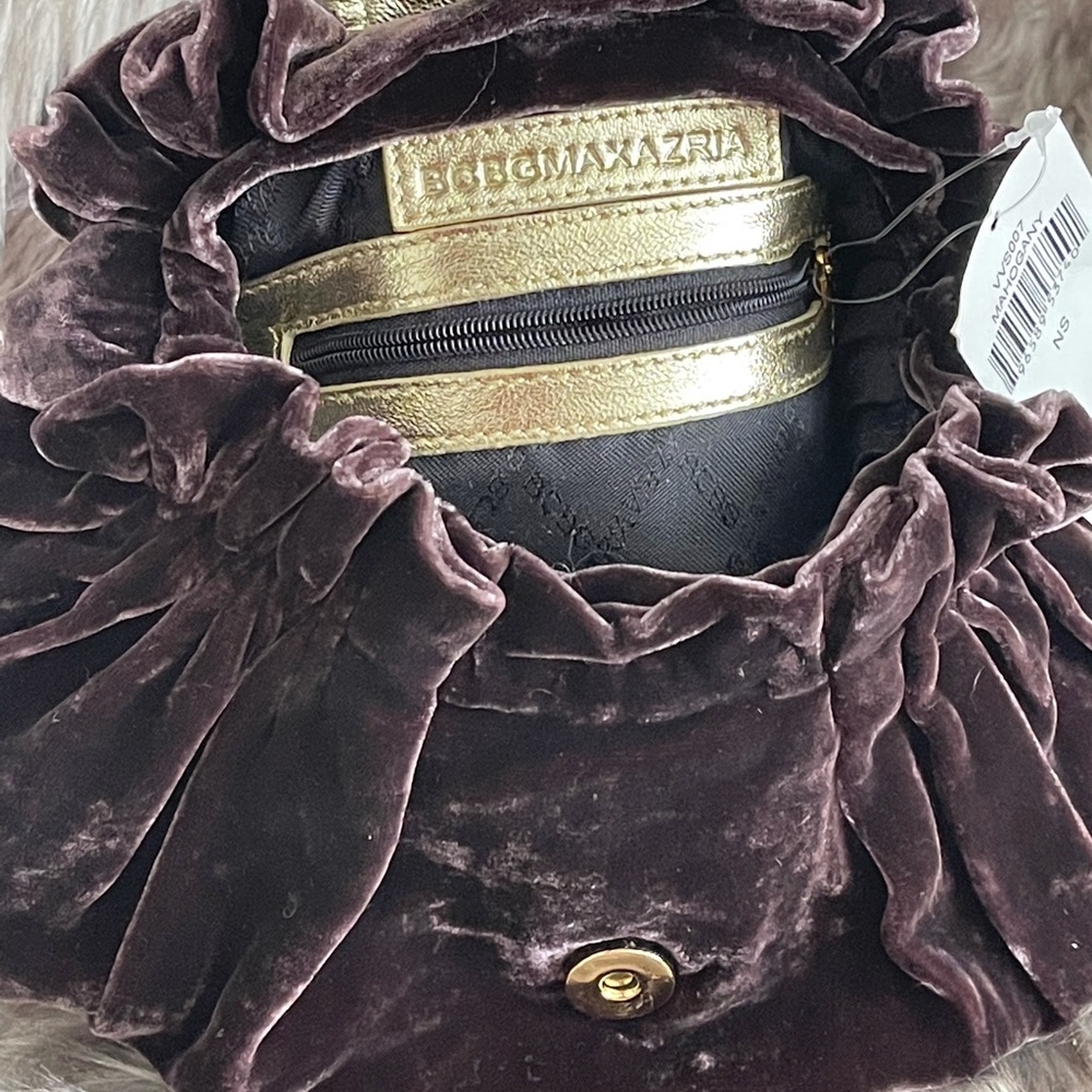 BCBGMaxAzria Velvet and Leather Handbag NWT - Picture 3 of 8